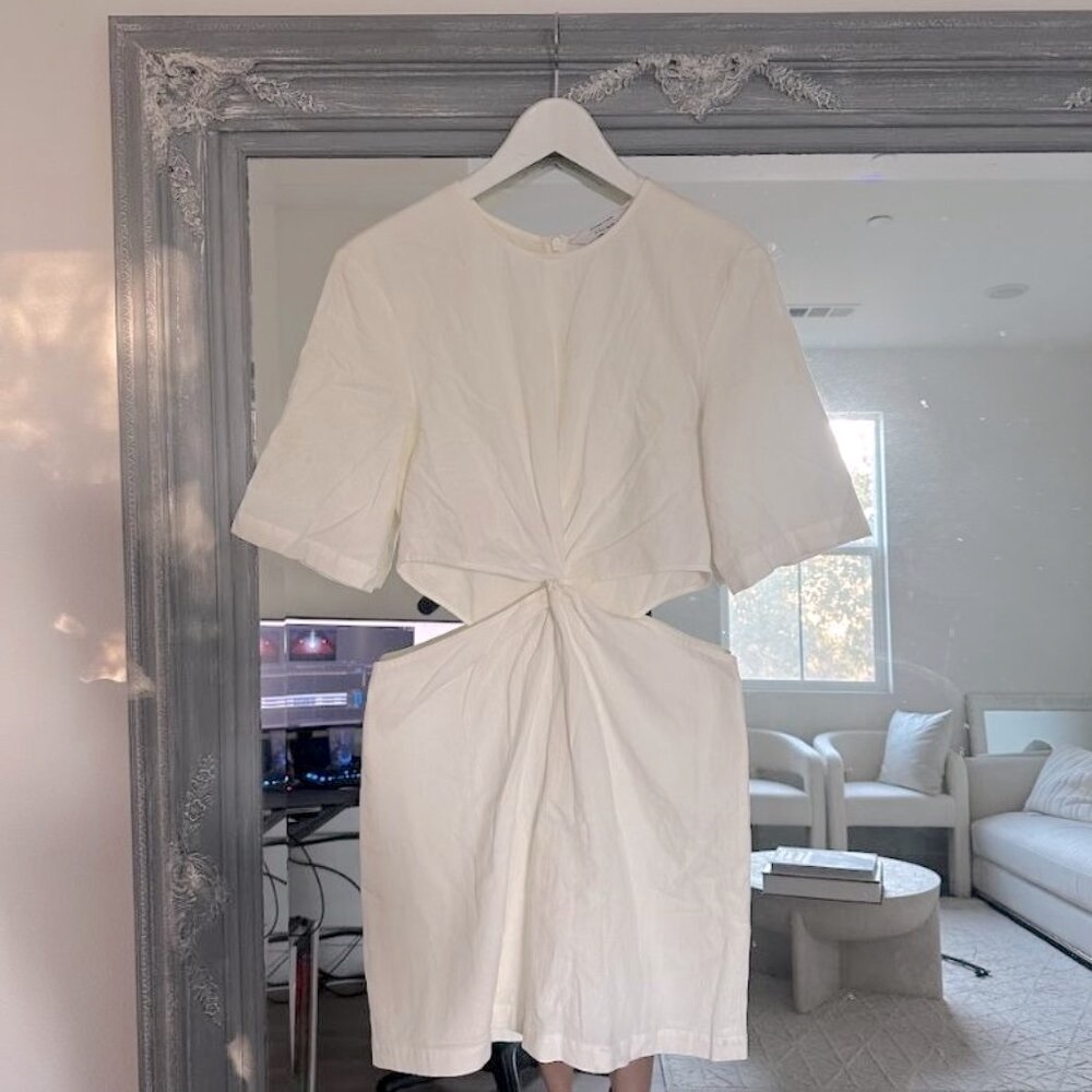 & Other Stories White Twisted Front Mini Dress - Picture 3 of 7